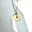 Hand Stamped Personalized 14kt Gold Filled Initial Pendant Necklace