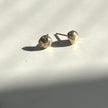 Pebble Shaped 14kt Solid Gold Stud Post Earrings - Recycled Gold - 7mm - The Pink Locket