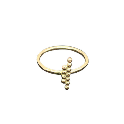 Beaded Bar 14kt Gold-Filled Stacking Ring