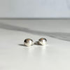 Pebble Shaped Argentium Silver Stud Earrings - Nickel Free - The Pink Locket