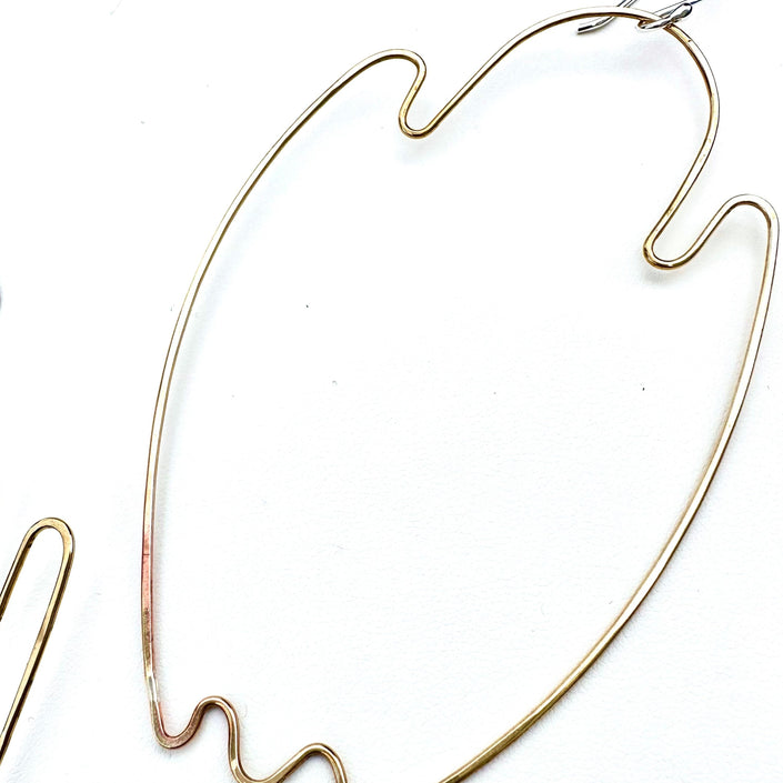 Ghost Earrings - Brass and Argentium Silver Ear Wires - Halloween Limited Earrings - The Pink Locket