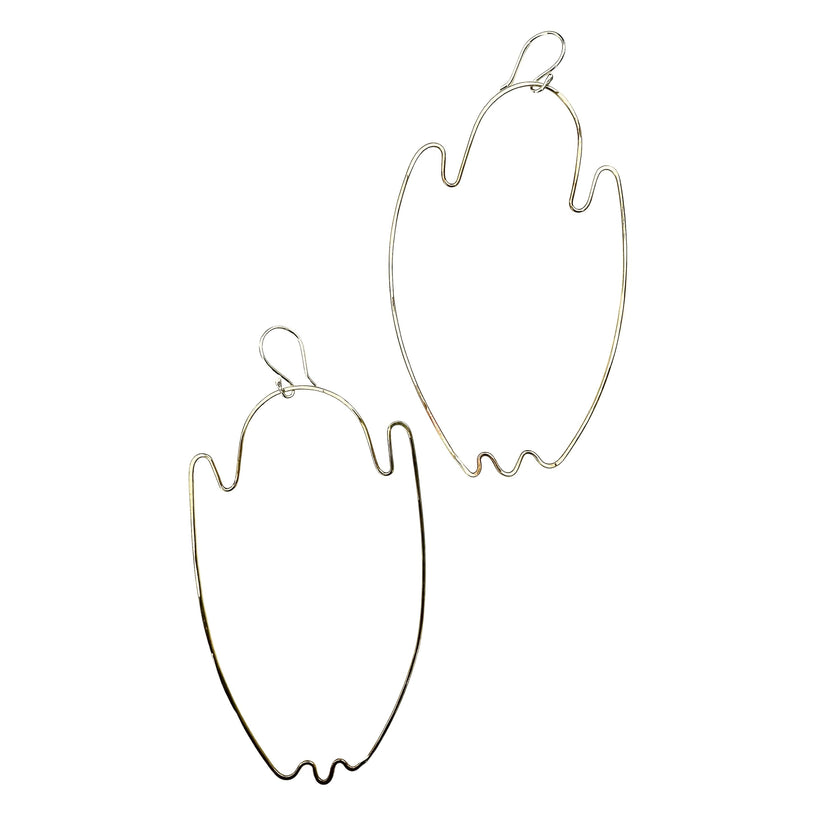 Ghost Earrings - Brass and Argentium Silver Ear Wires - Halloween Limited Earrings - The Pink Locket