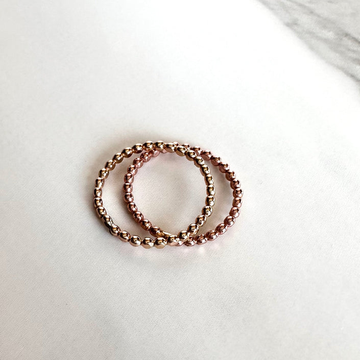 Beaded 14kt Gold-Filled Stacking Ring