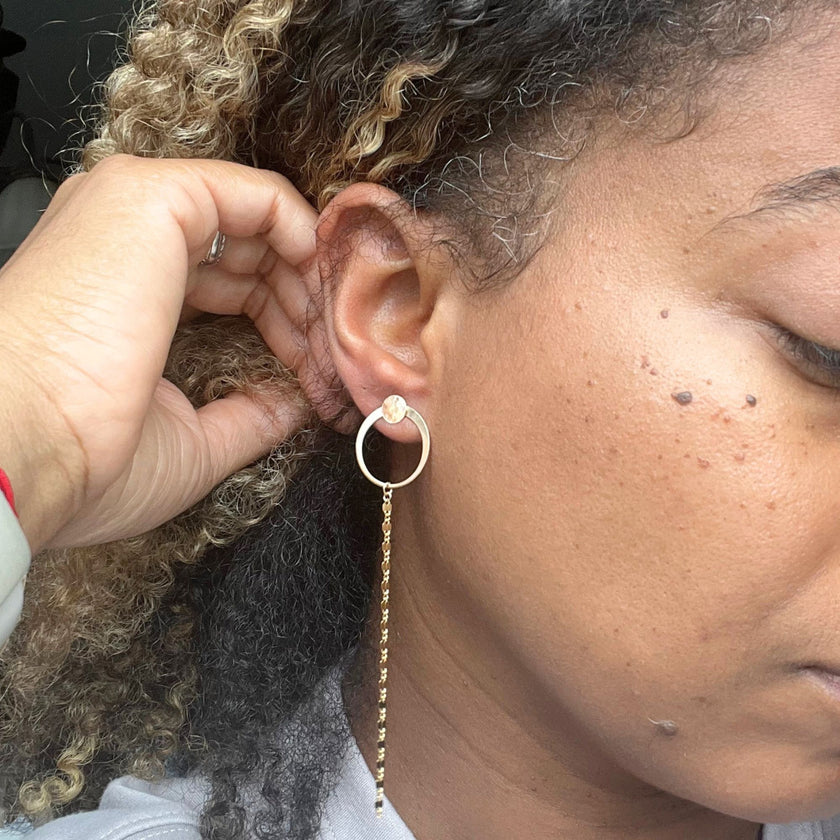 14kt Gold Filled 3 Way Ear Jacket Chain Earrings