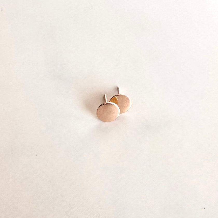 Gold Disc Stud Earring - 14kt Gold-Filled - Nickel Free Hypoallergenic