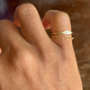 Gold Signet Initial Ring - 14kt Gold Filled Nickel Free (Hypoallergenic)