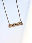 Engraved 14kt Gold-Filled Bar Necklace - Horizontal Gold Bar