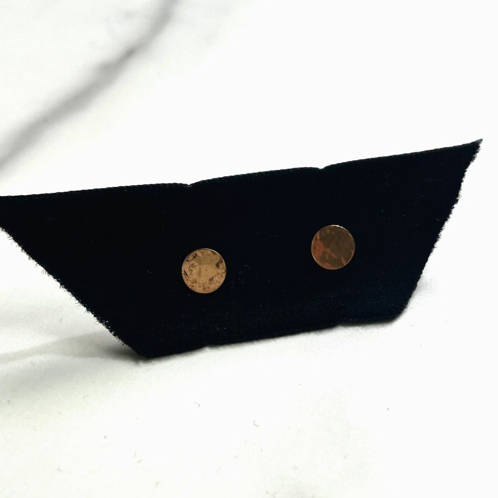 Hammered Gold Disc Stud Earring - 14kt Gold-Filled - SAMPLE SALE