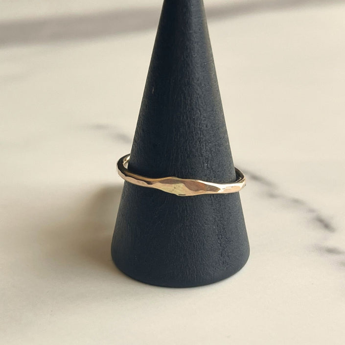 Gold Signet Ring - Hand Stamped - 14kt Gold Filled Nickel Free (Hypoallergenic)