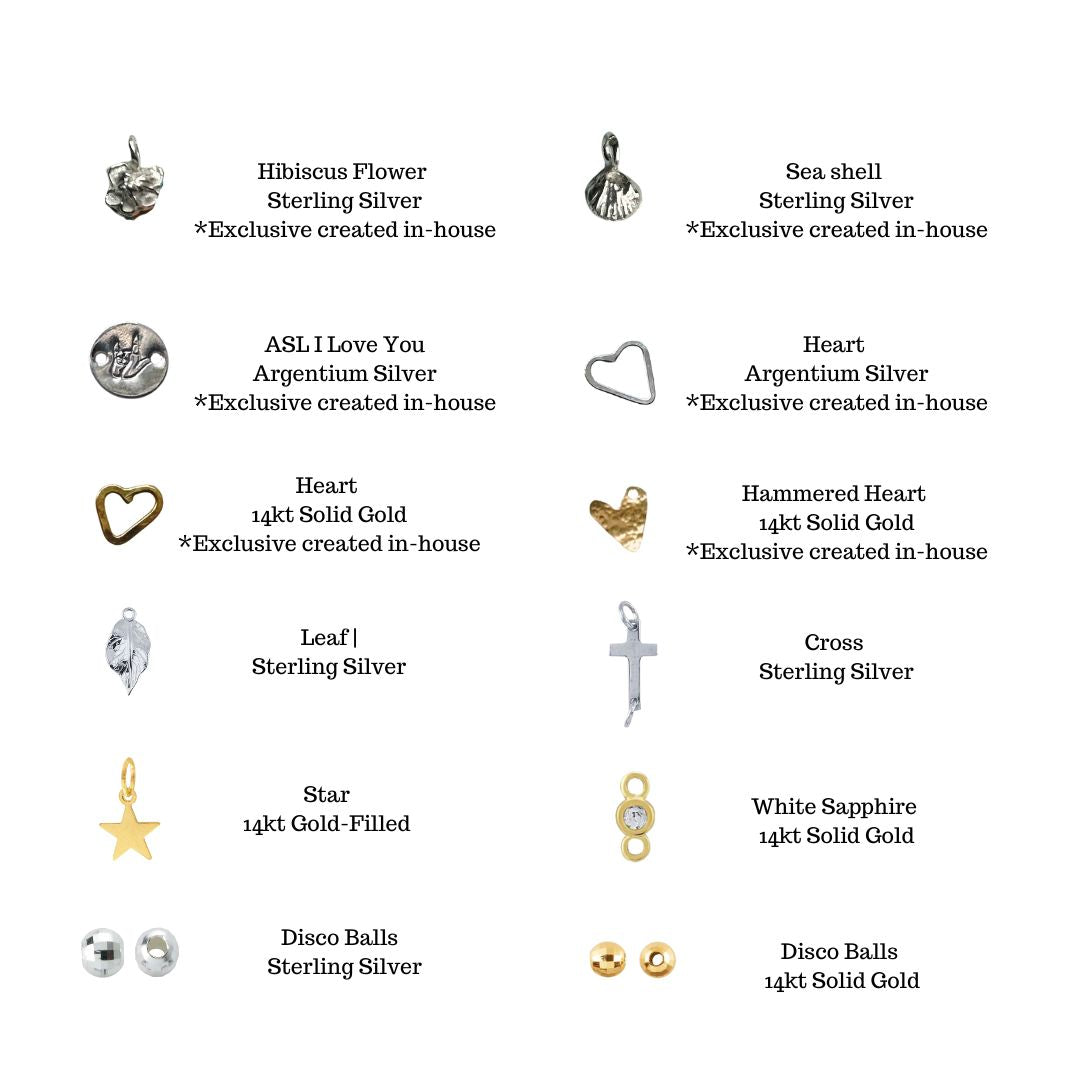 Gold and Silver Charms