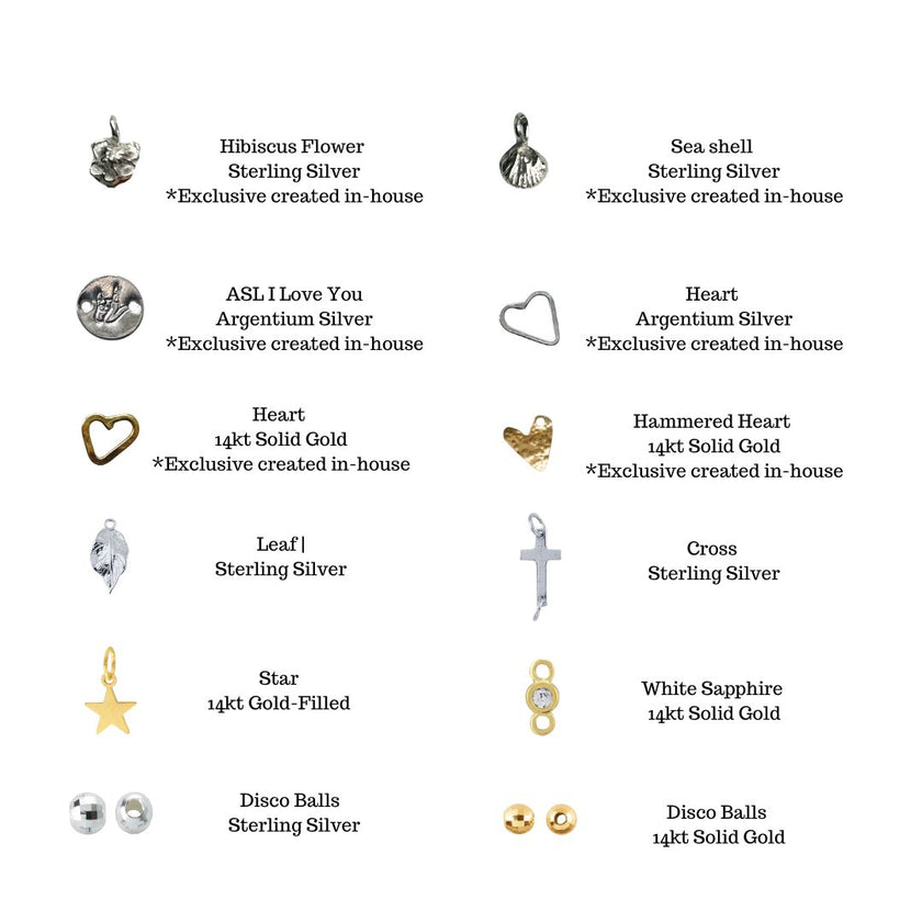 Gold and Silver Charms