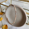 Adjustable 14kt Gold-Filled Pebble Bangle Bracelet – Mixed Metal with Argentium Silver Beads