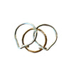 Gold and silver interlocking stacking puzzle rings made from 14K gold filled and Argentium silver