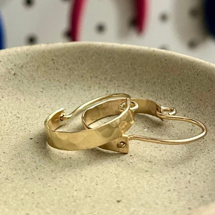 14kt Gold-Filled Basket Small Hoops