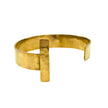 Marlene - Hammered Gold Cuff - T Bracelet