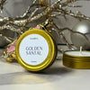 Golden Santal Holiday Candle Ornament – Luxury Scented Candle by Kandlery (1 oz)