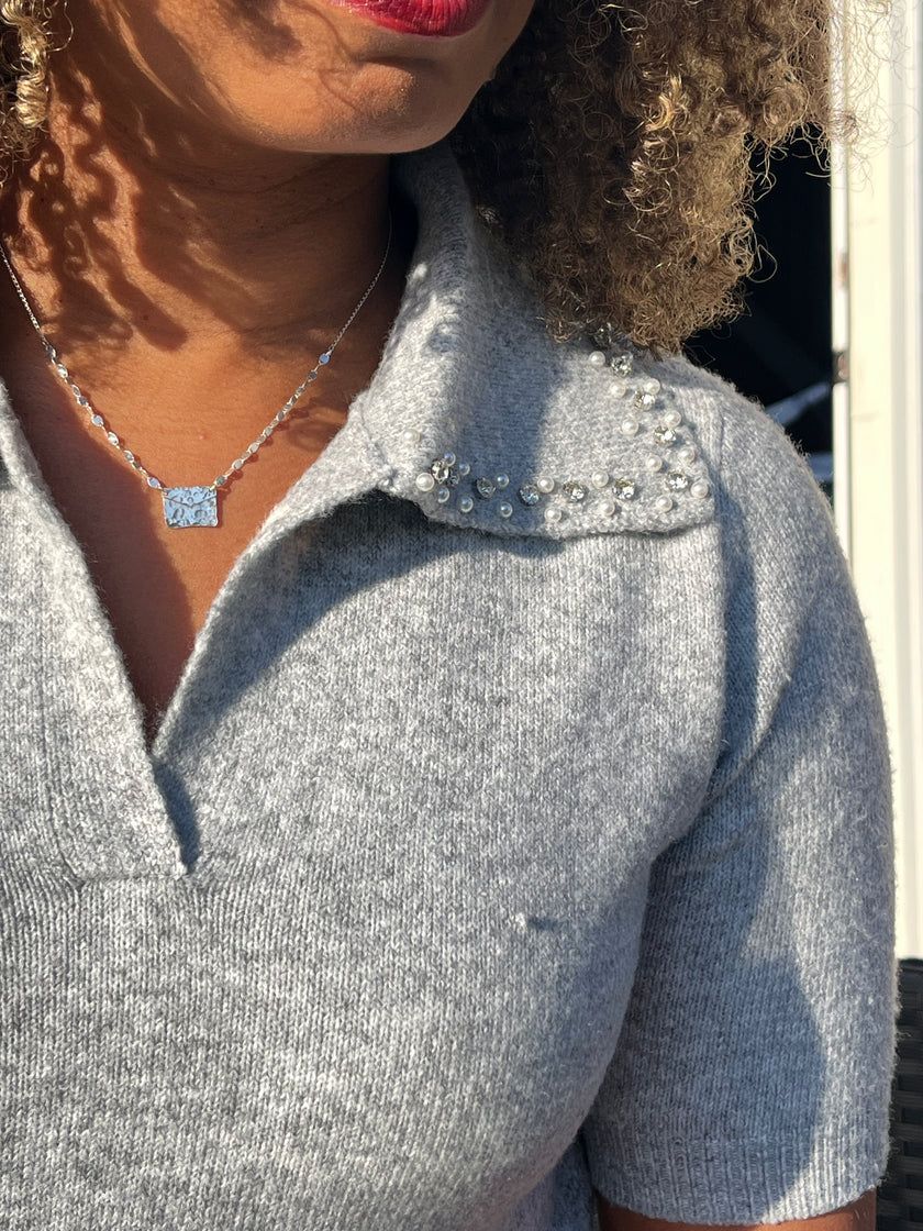 Silver Envelope Necklace - Custom Order Link - The Pink Locket