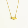Jamaica Island Plate Necklace Small Pendant- 14kt Gold-Filled