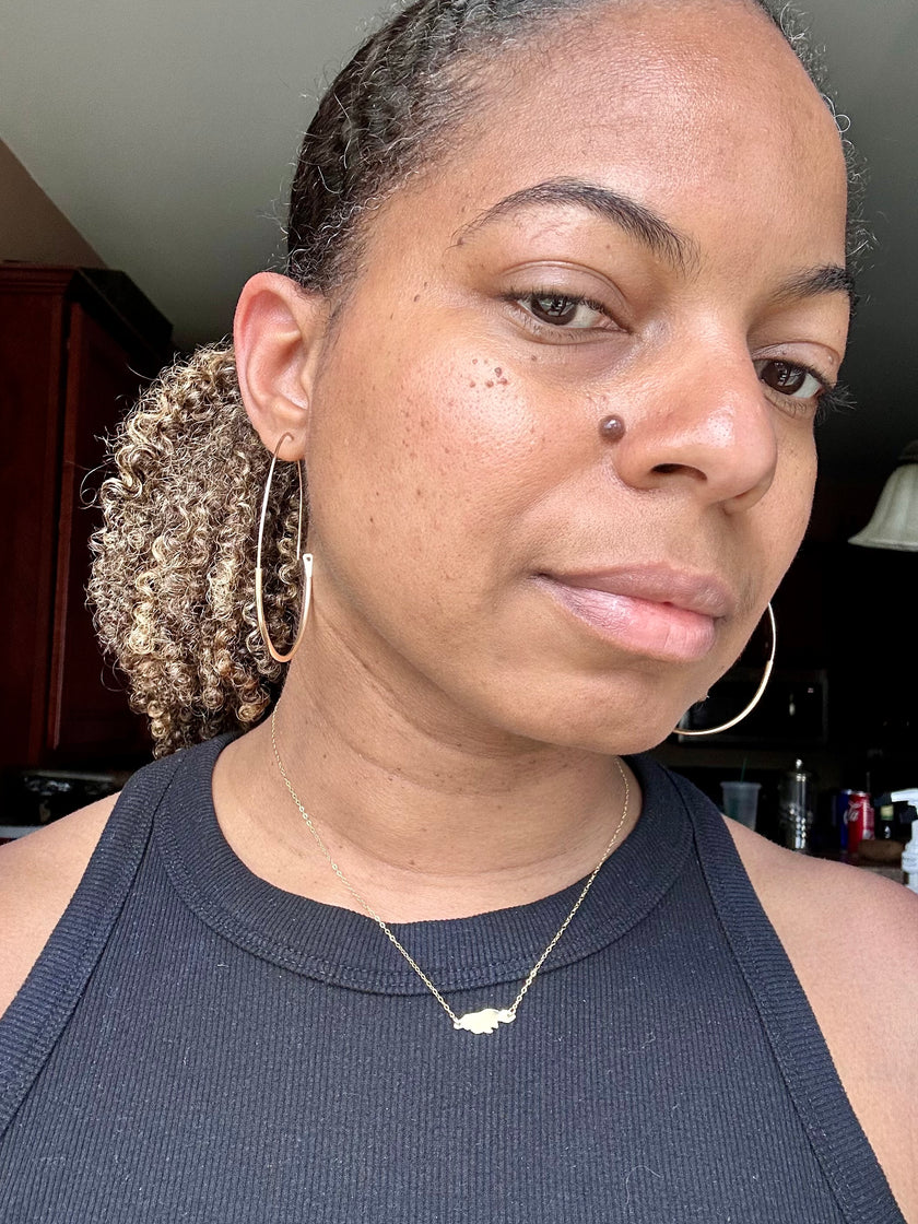 Jamaica Island Plate Necklace Small Pendant- 14kt Gold-Filled