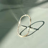 Mixed Metal 14kt Gold-Filled and Argentium Silver Minimalist Abstract Ring