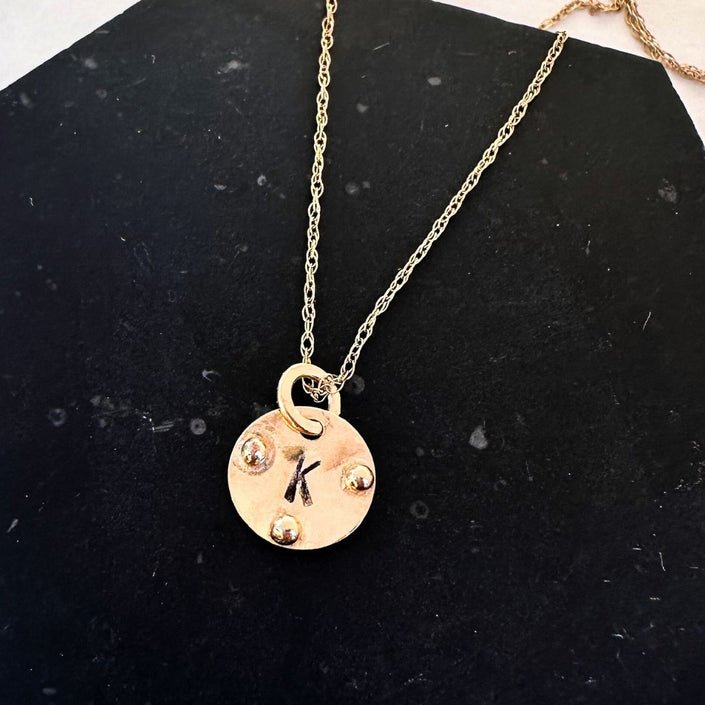 Personalized Recycled 14kt Gold Initial Pendant Necklace