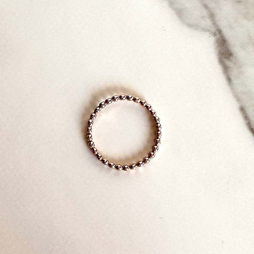 Beaded 14kt Gold-Filled Stacking Ring