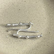 Sterling Silver Pebble Ear Climber Earrings