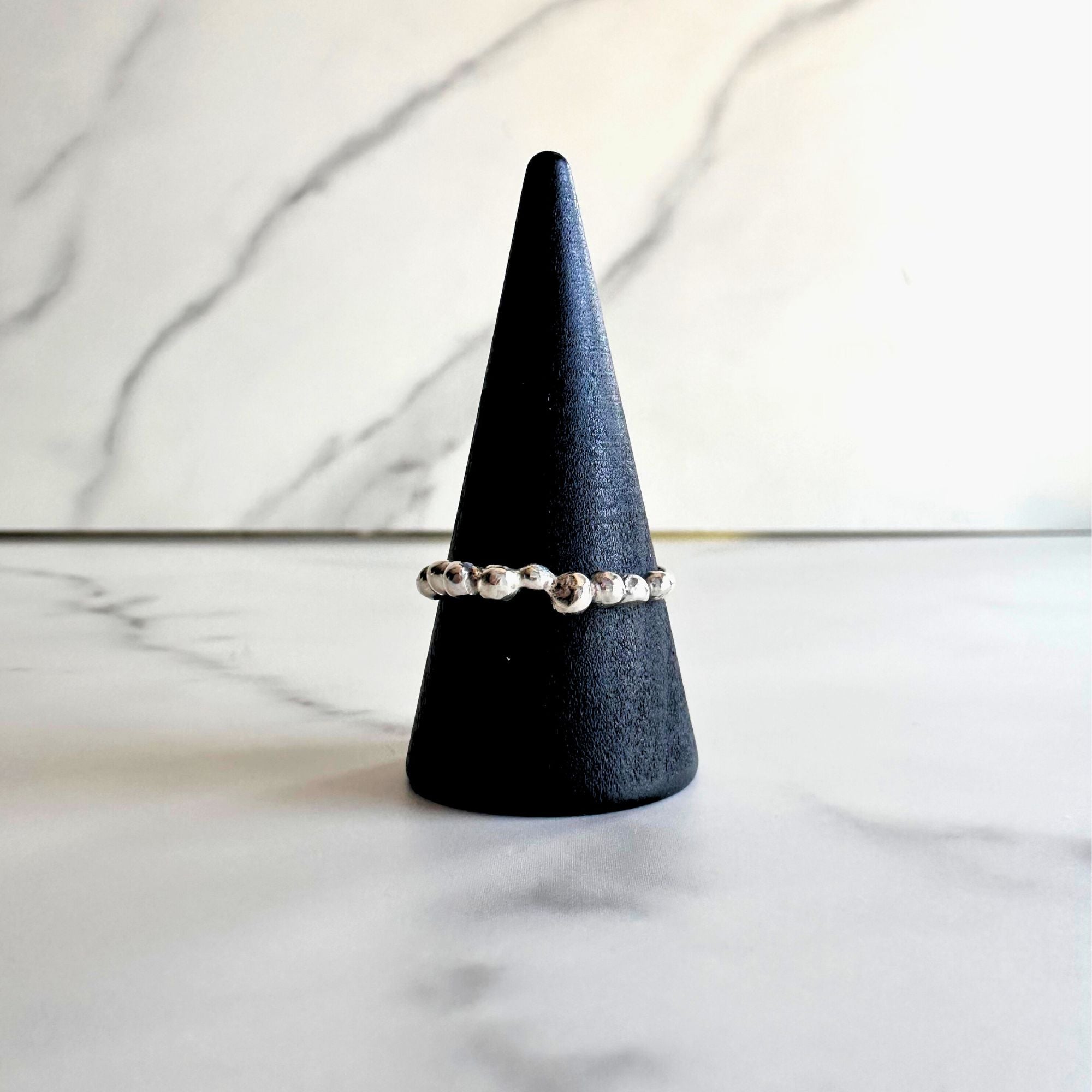 Argentium Silver Pebble Ring – Handmade, Nickel-Free & Hypoallergenic