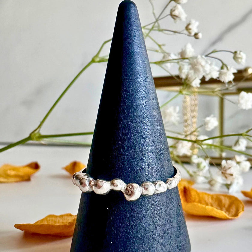 Argentium Silver Pebble Ring – Handmade, Nickel-Free & Hypoallergenic