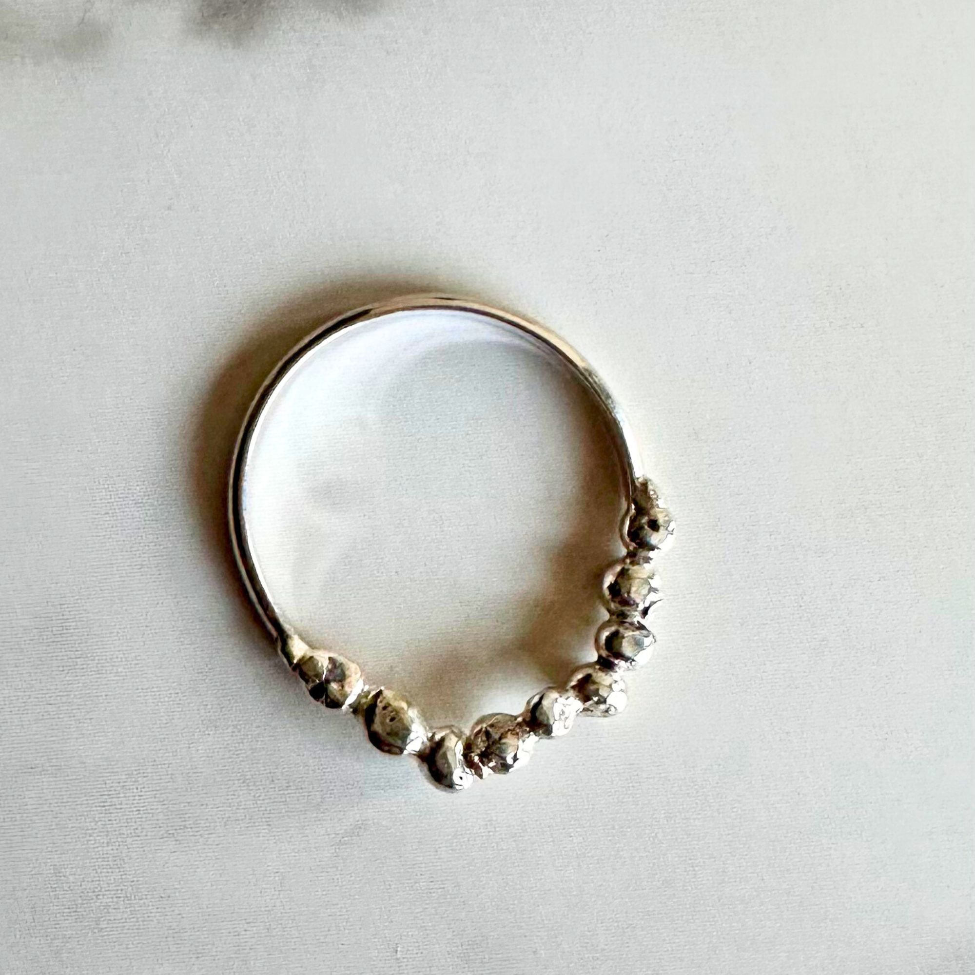 Argentium Silver Pebble Ring – Handmade, Nickel-Free & Hypoallergenic