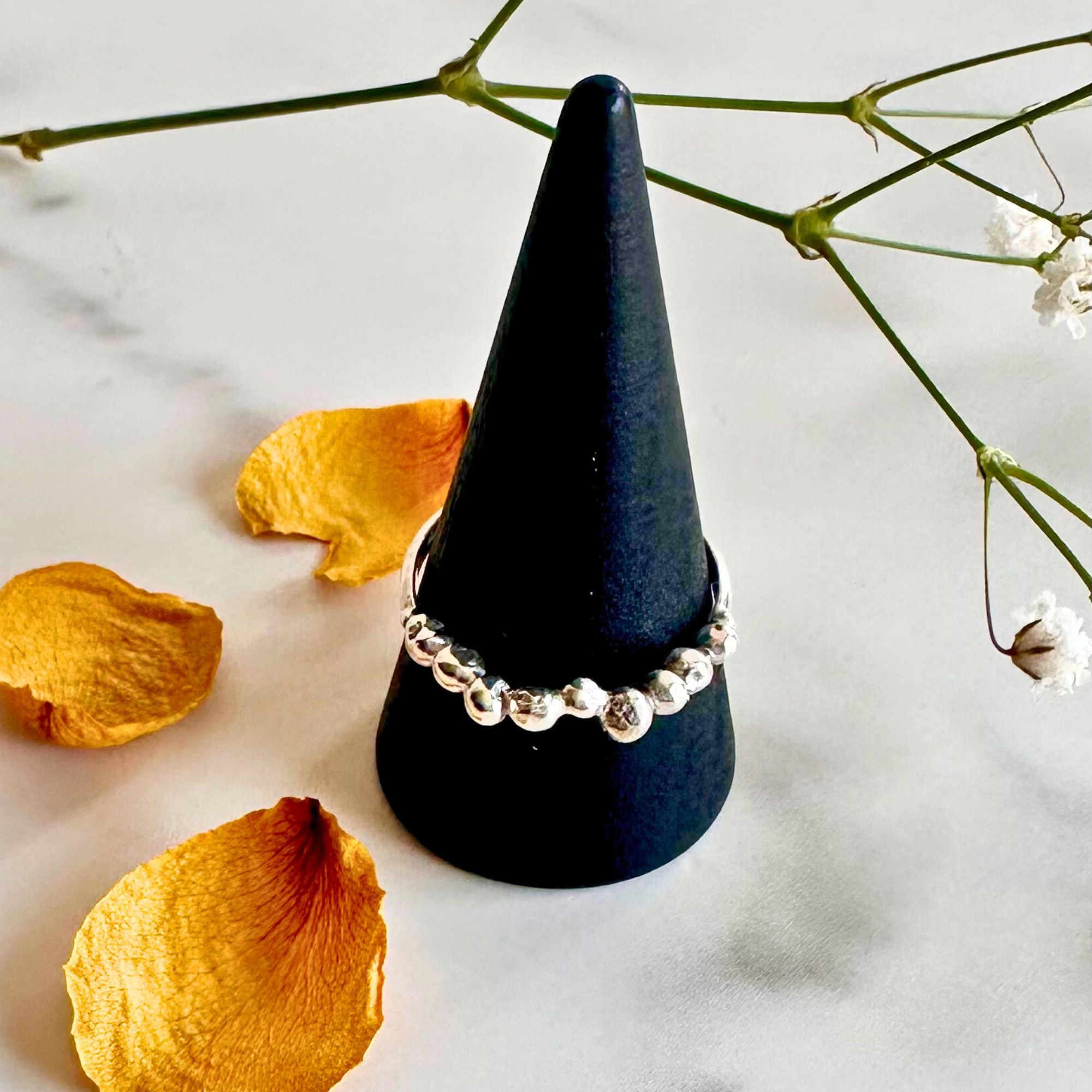 Argentium Silver Pebble Ring – Handmade, Nickel-Free & Hypoallergenic