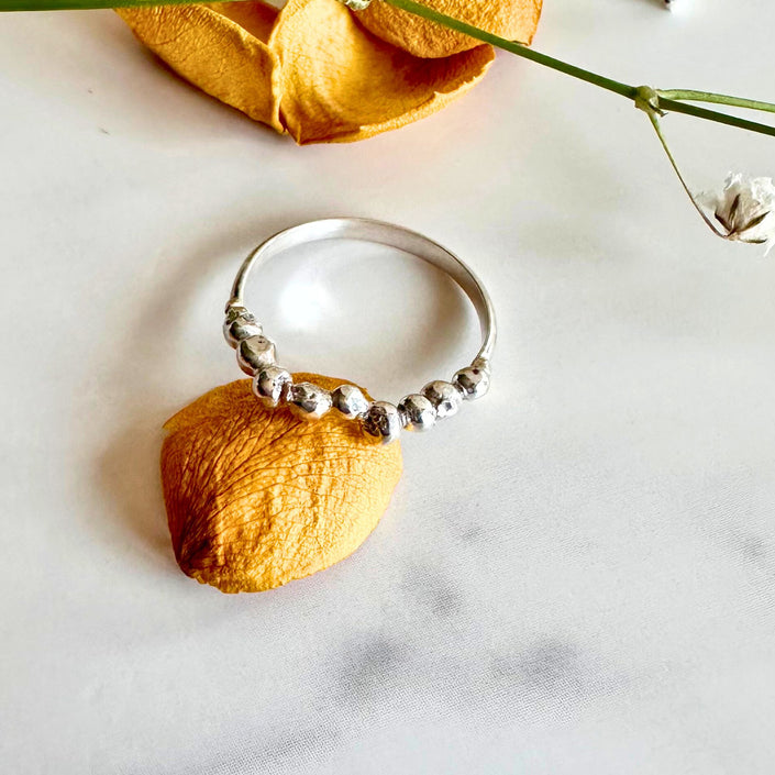 Argentium Silver Pebble Ring – Handmade, Nickel-Free & Hypoallergenic