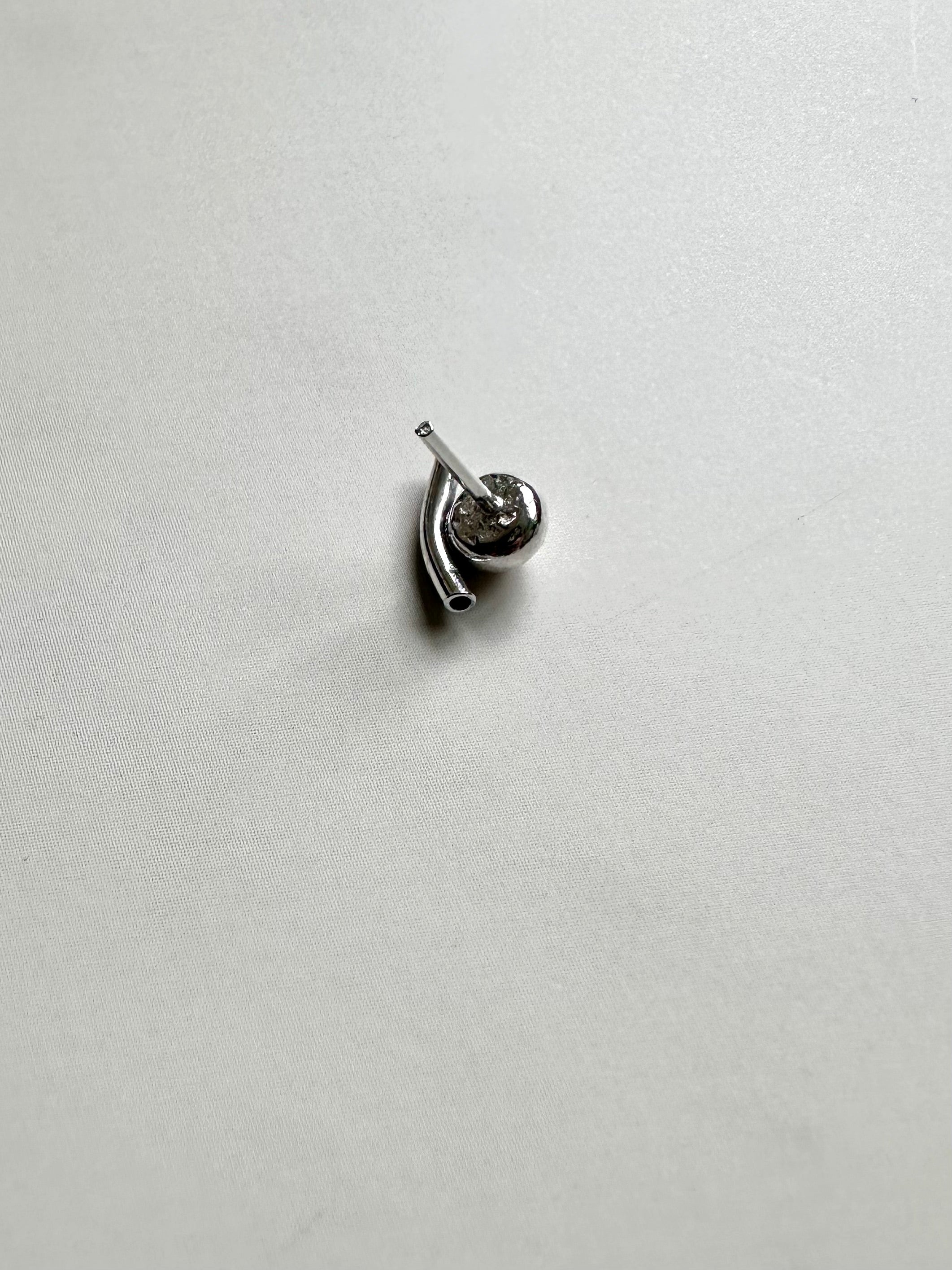 Argentium Silver Anchor Stud Earrings