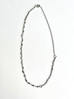 Patchwork Collar Silver Layering Chain Necklace - Hypoallergenic Jewelry