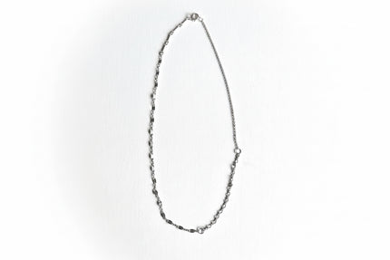 Patchwork Collar Silver Layering Chain Necklace - Hypoallergenic Jewelry - The Pink Locket