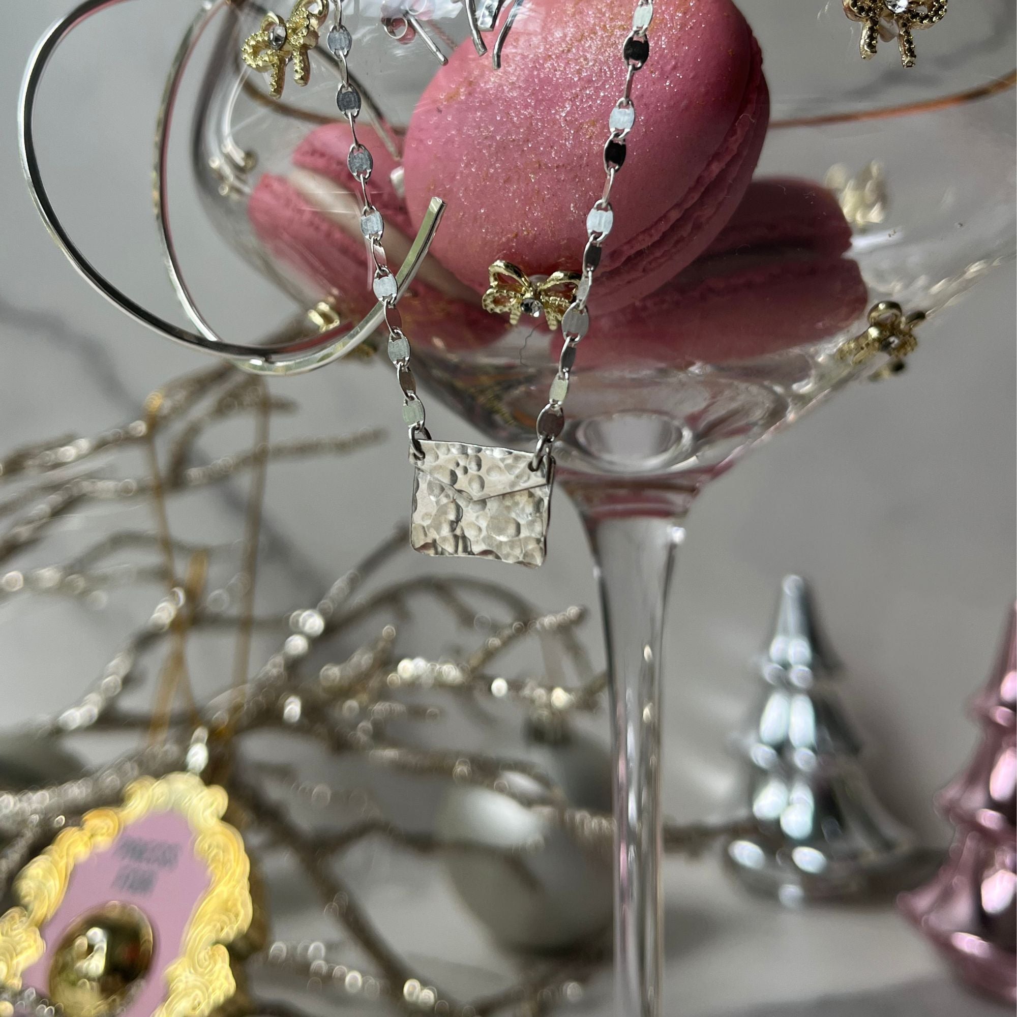 Silver Envelope Necklace - Custom Order Link - The Pink Locket