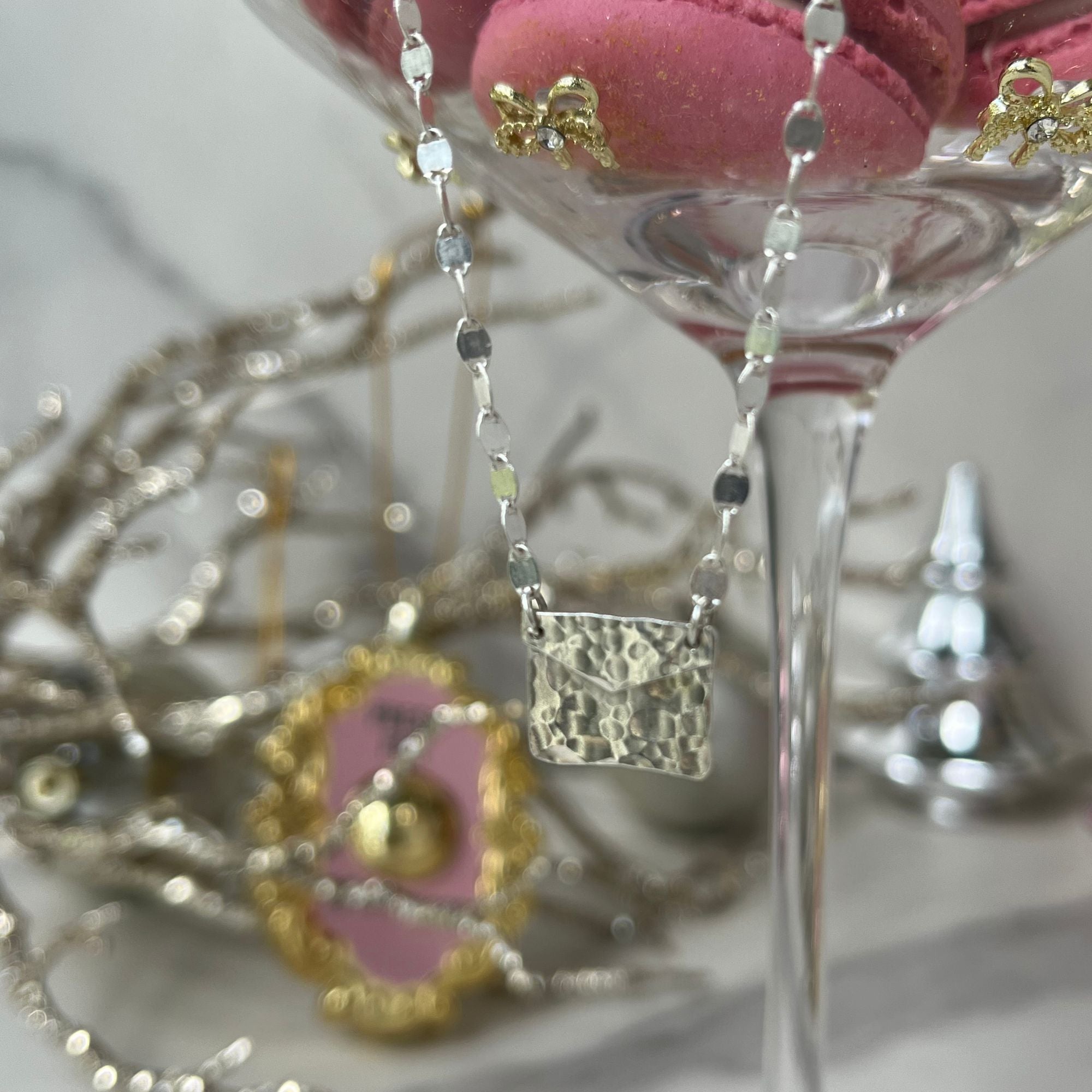 Silver Envelope Necklace - Custom Order Link - The Pink Locket