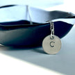 Silver Initial Disc Necklace