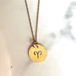 14kt Solid Gold Disc Necklace