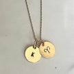 14kt Solid Gold Disc Necklace