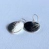 Steel Pan Silver Hammered Disc Earrings - Nickel Free Hypoallergenic