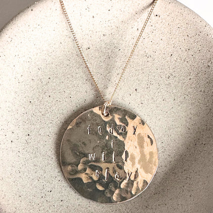 Today I Will Slay Silver or Gold Necklace - Nickel Free - Personalized Jewelry