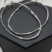 Organic Silver Hoop Earrings - XLarge Size - Nickel Free