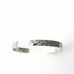 Downtown - Argentium Silver Hammered Cuff Bracelet for Men - Nickel Free