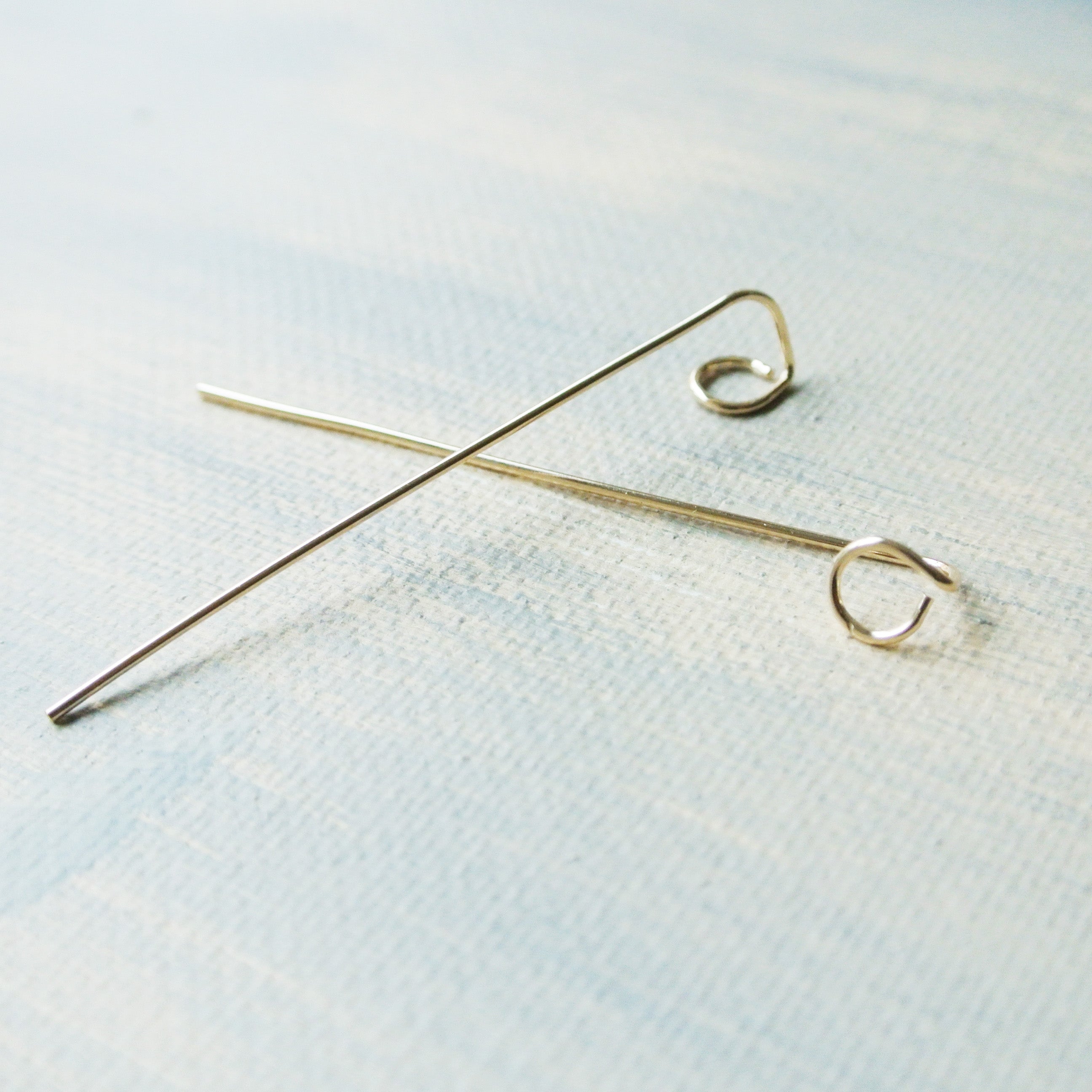 14kt Gold Filled Threader Circle Stick Dangle Earrings - 2.5