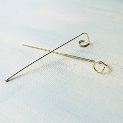 14kt Gold Filled Threader Circle Stick Dangle Earrings - 2.5