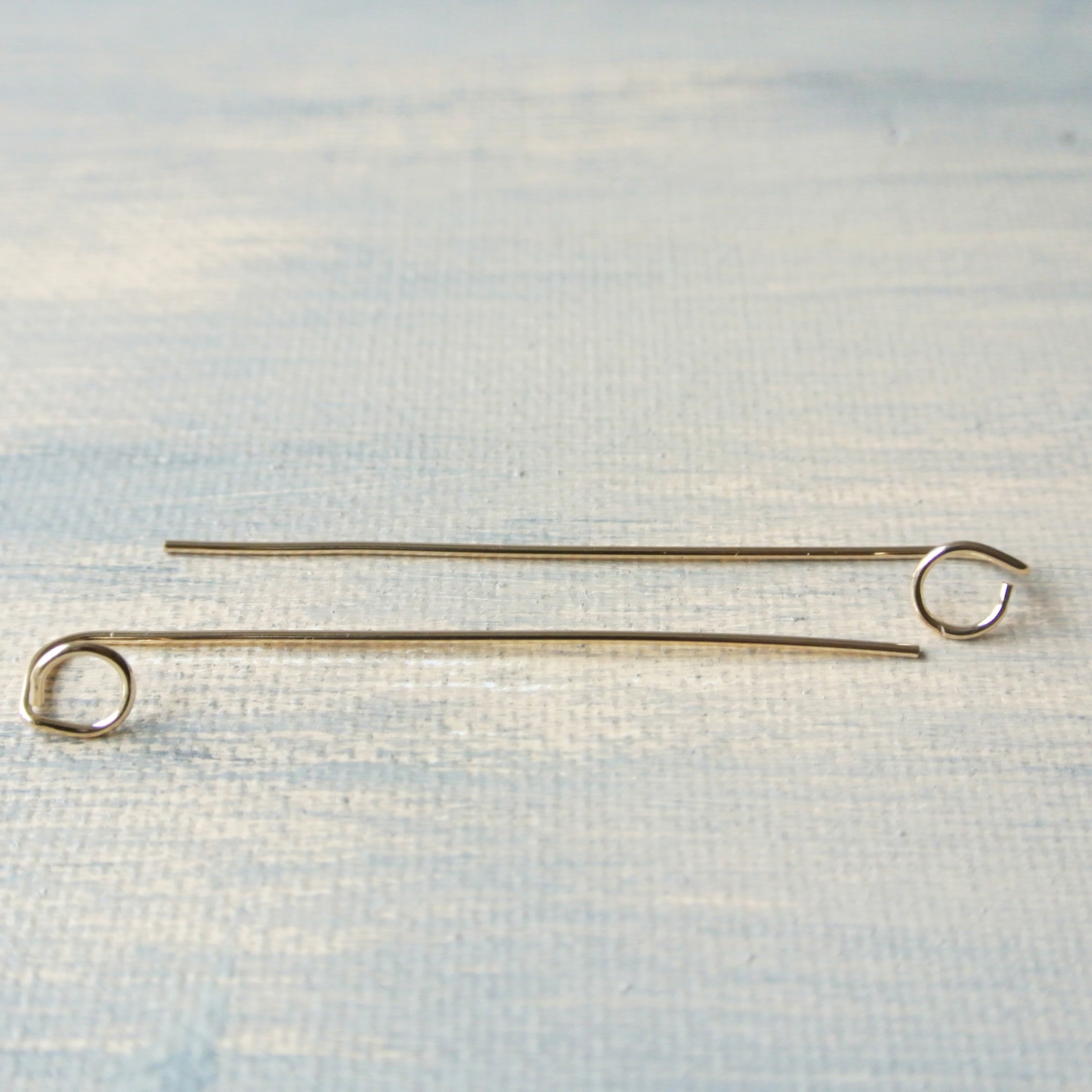 14kt Gold Filled Threader Circle Stick Dangle Earrings - 2.5