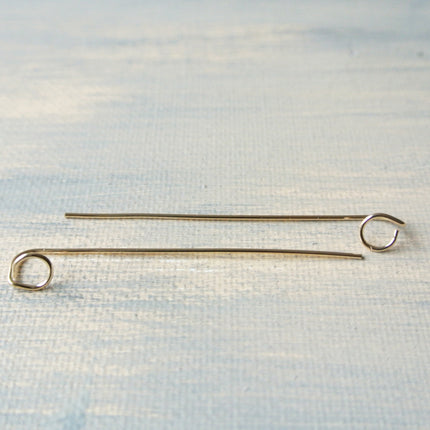 14kt Gold Filled Threader Circle Stick Dangle Earrings - 2.5