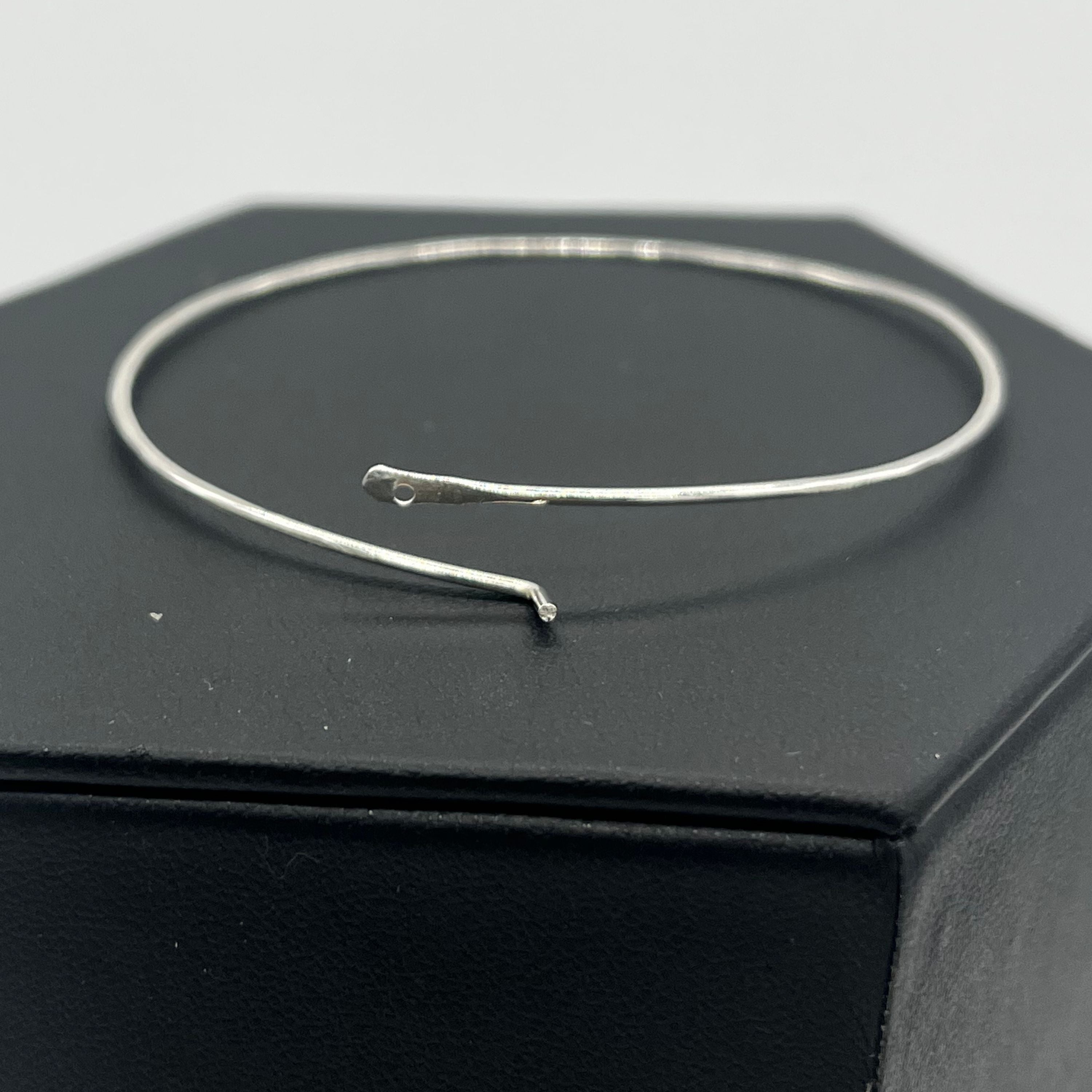 Argentium Silver Metal Large Hoop Earrings - Nickel Free - 2 1/4