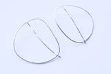 Abstract Statement Hoop Earrings - Argentium Silver - Nickel Free
